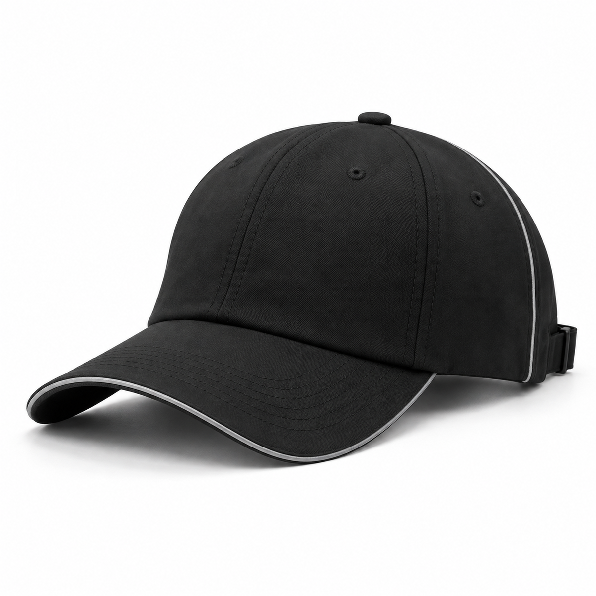 Reflective-Trim Safety Cap