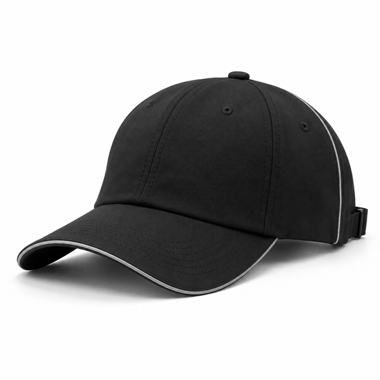 Reflective-Trim Safety Cap