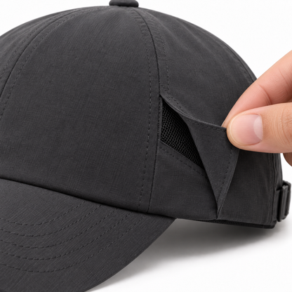 Hidden-Vent Baseball Cap