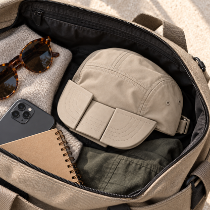 Foldable-Brim Travel Cap