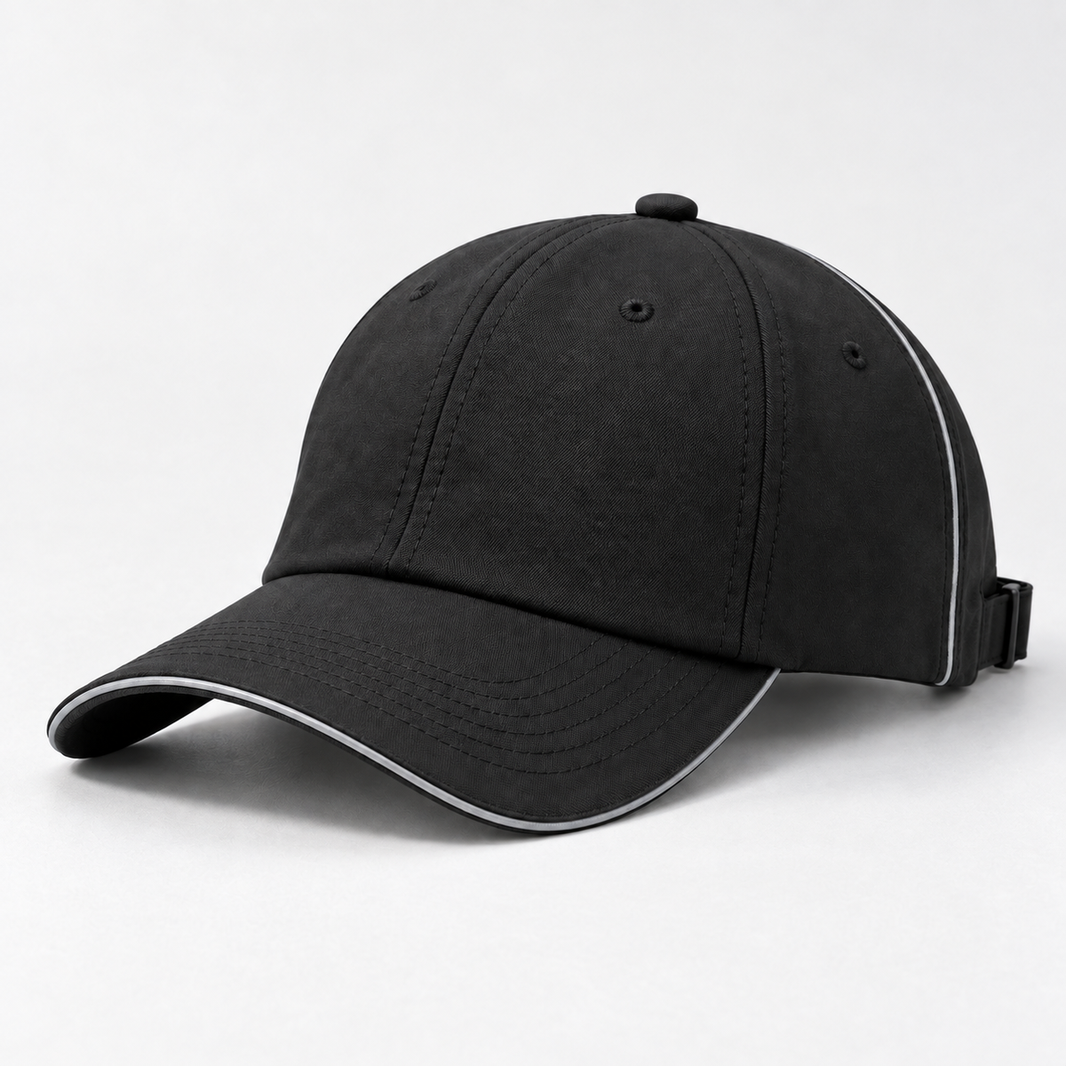 Reflective-Trim Safety Cap