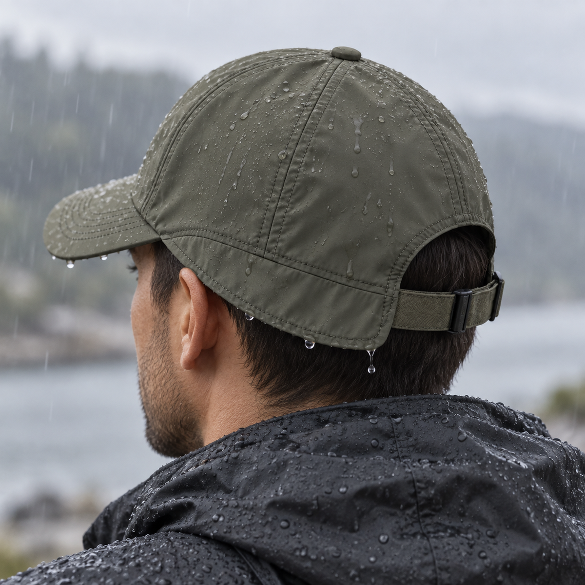 Water-Resistant Rain Cap with Neck Guard