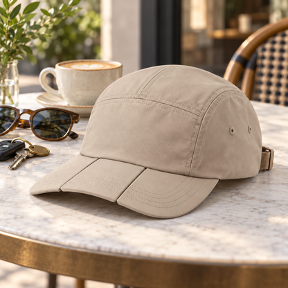 Foldable-Brim Travel Cap