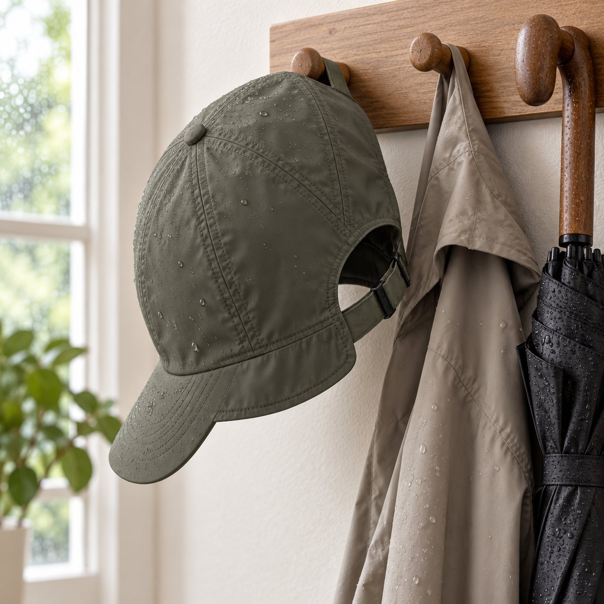 Water-Resistant Rain Cap with Neck Guard